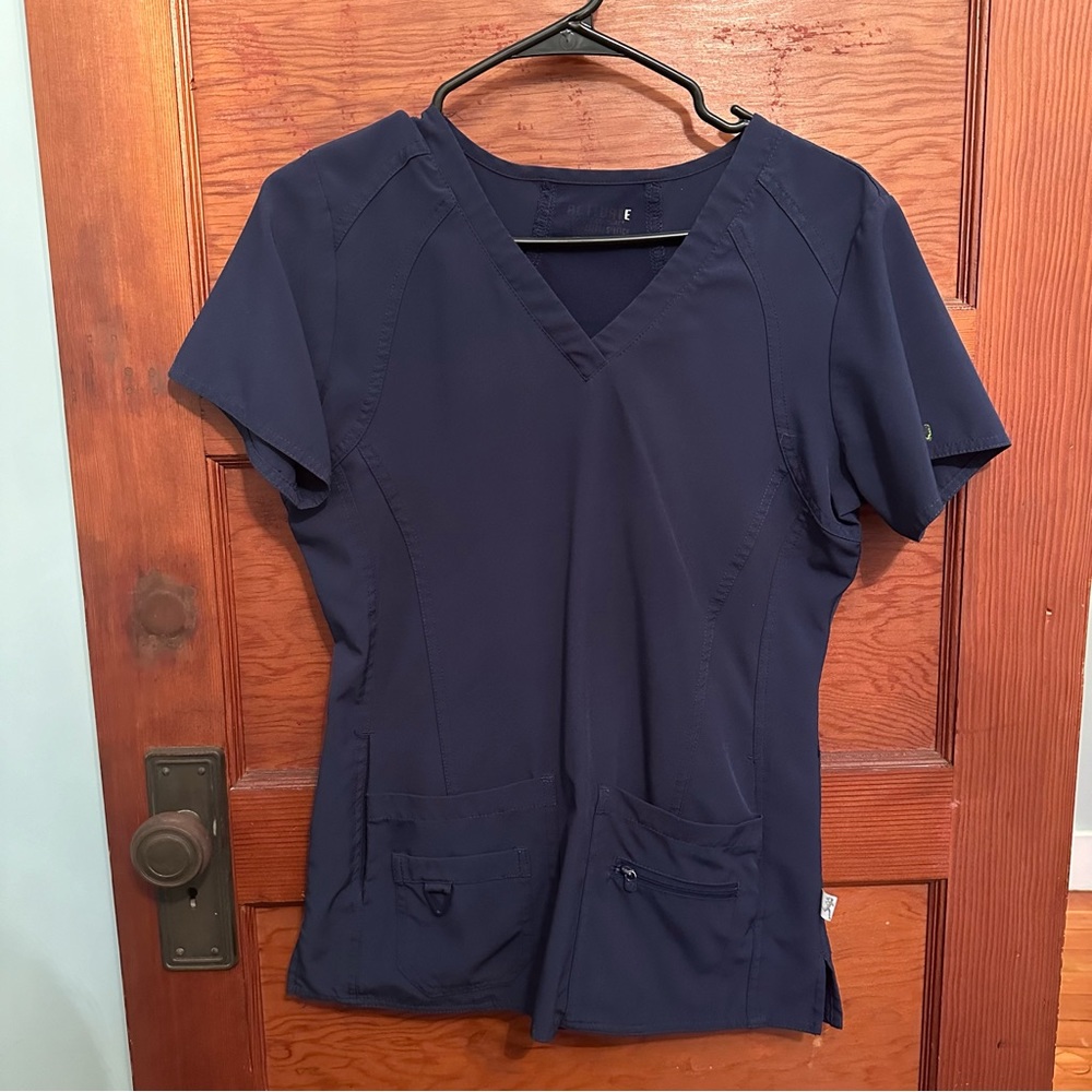 Navy Med Coutour Scrub Set